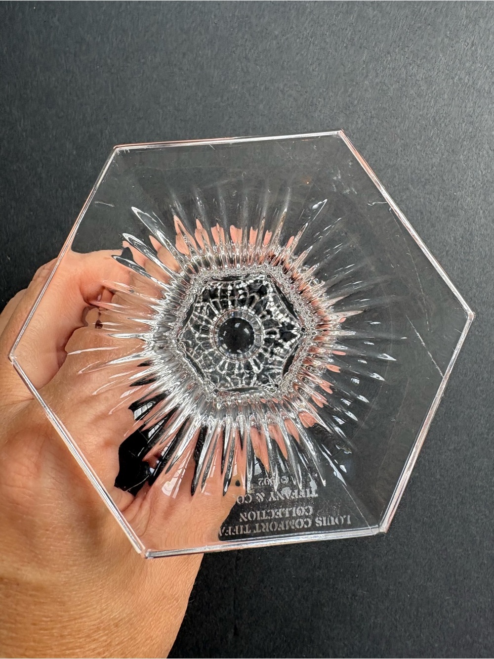 Tiffany & Co. Clear Crystal Faceted Candle Holder - Picture 5 of 5